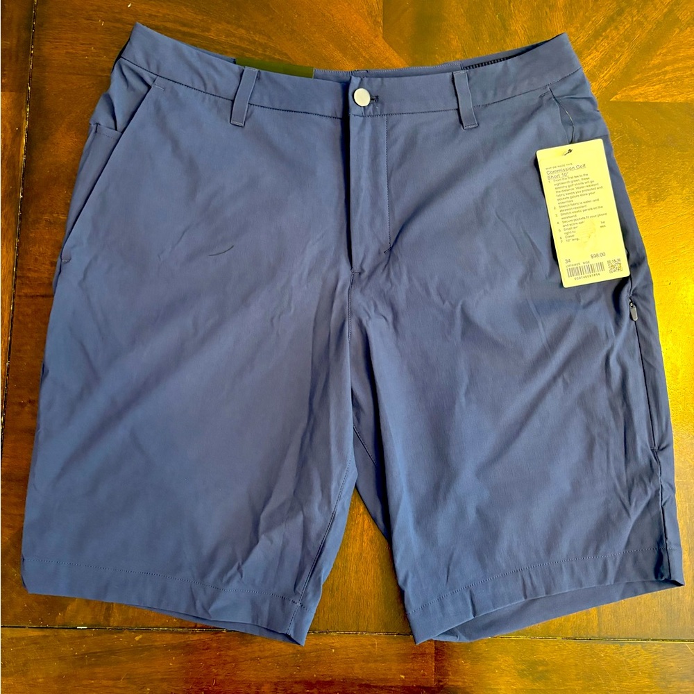 NWT Lululemon men’s Commission Golf Shirt 10” navy blue